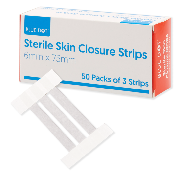 Sterile Skin Closure Strips 75mm x 6mm (Box 50 x 3)