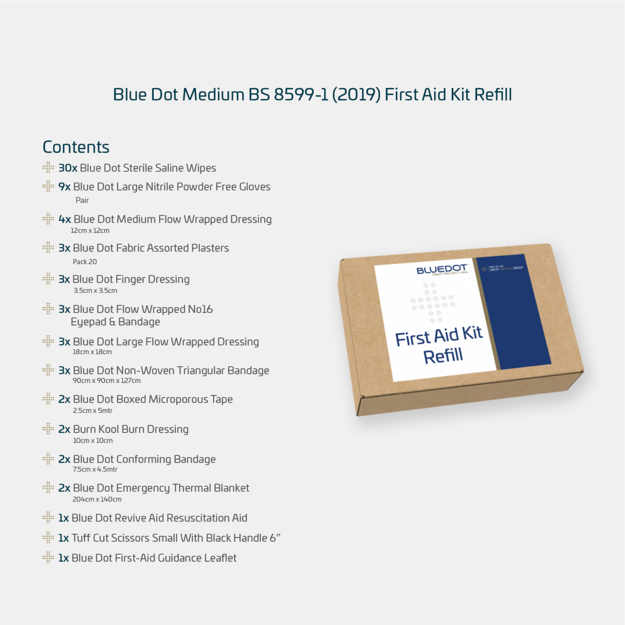 Medium BS 8599-1 First Aid Kit Refill - Image 2