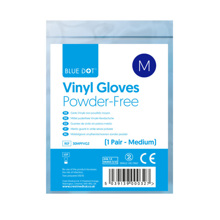 Nitrile Powder Free Medium Gloves - Single Pair
