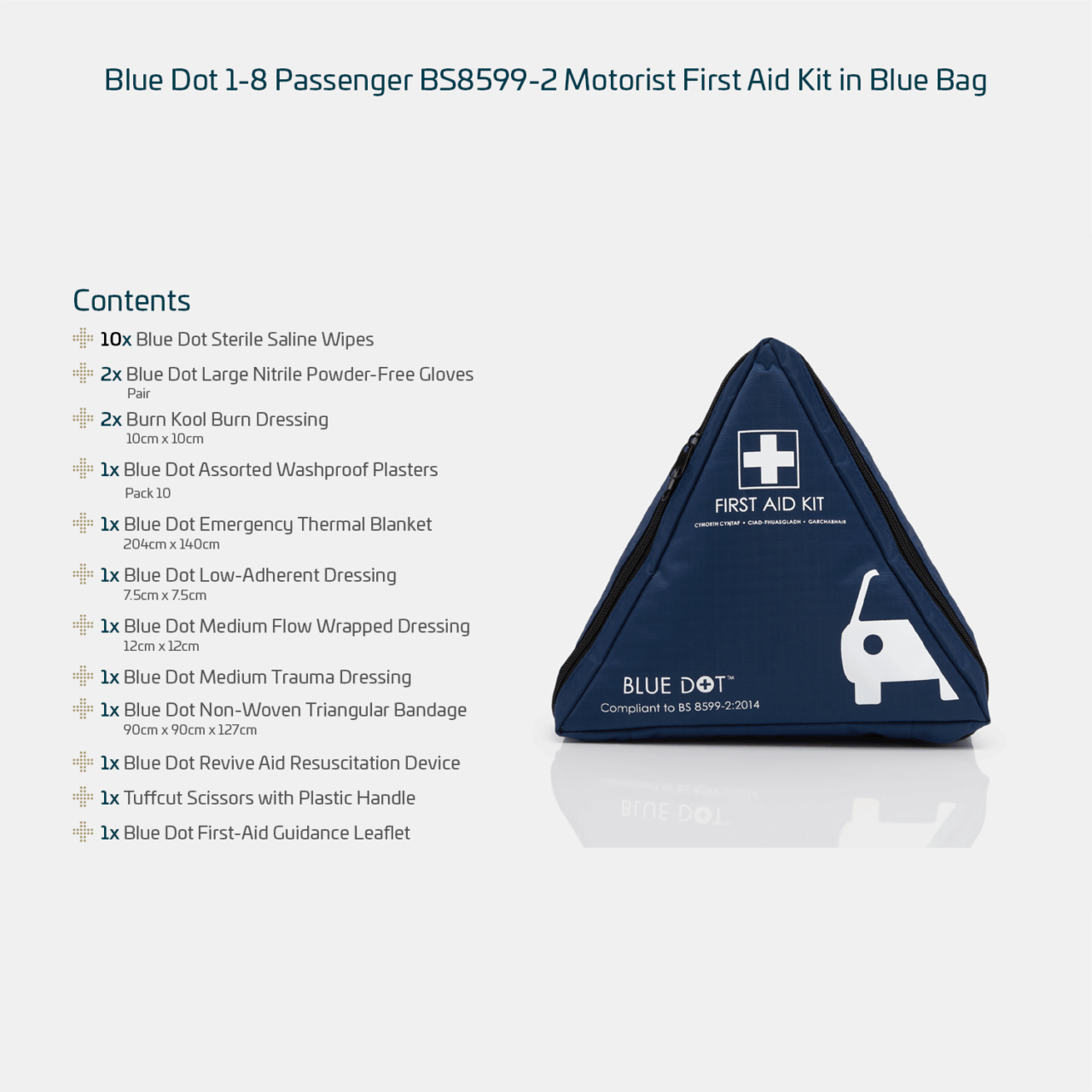 BS8599-2:2014 Motorist First Aid Kit Medium - Image 2