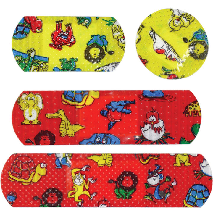 Childrens Waterproof Plasters Assorted Box of 100