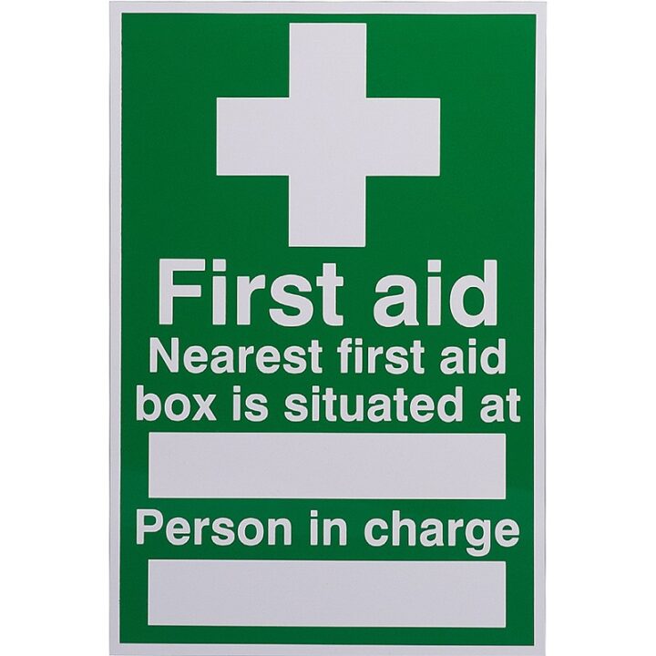 First Aid Kit Situated Sign