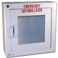 wall mounted cabinet with alarm for lifeline aed