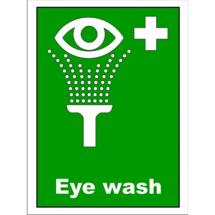 first aid emergency eye wash sign