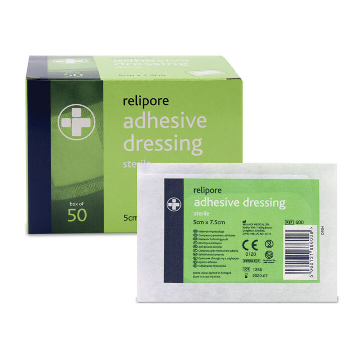 Relipore Adhesive Dressing 5cm x 7.5cm Box of 50