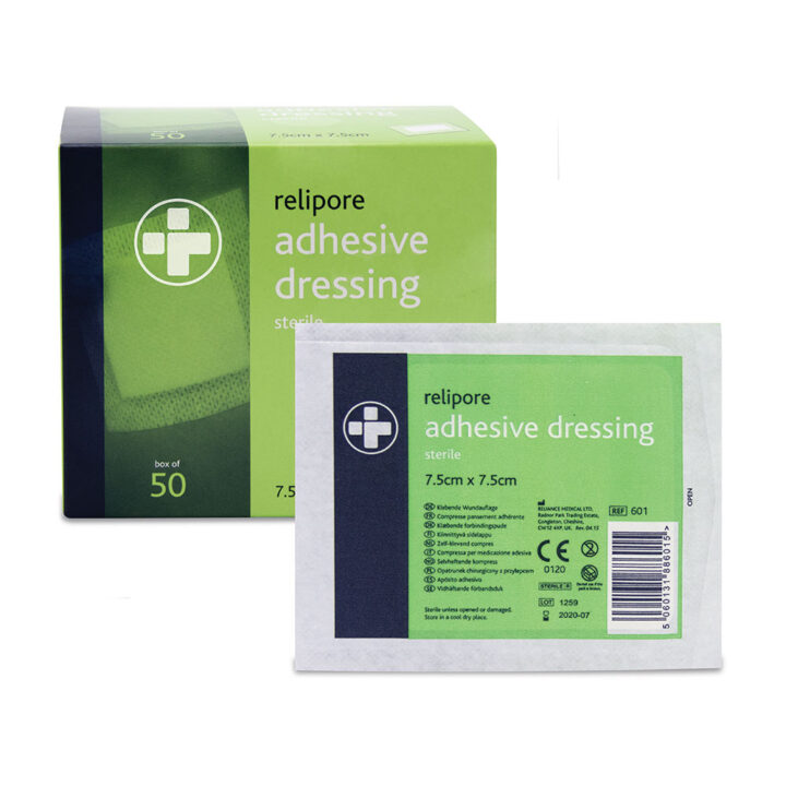 Relipore Adhesive Dressing 7.5cm x 7.5cm Box of 50
