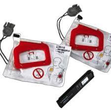lifepak battery charge-pak with two sets of pads