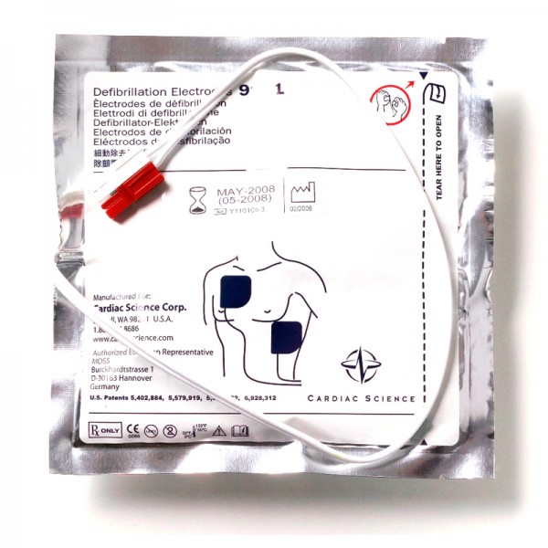 cardiac science adult defibrillator pads one set