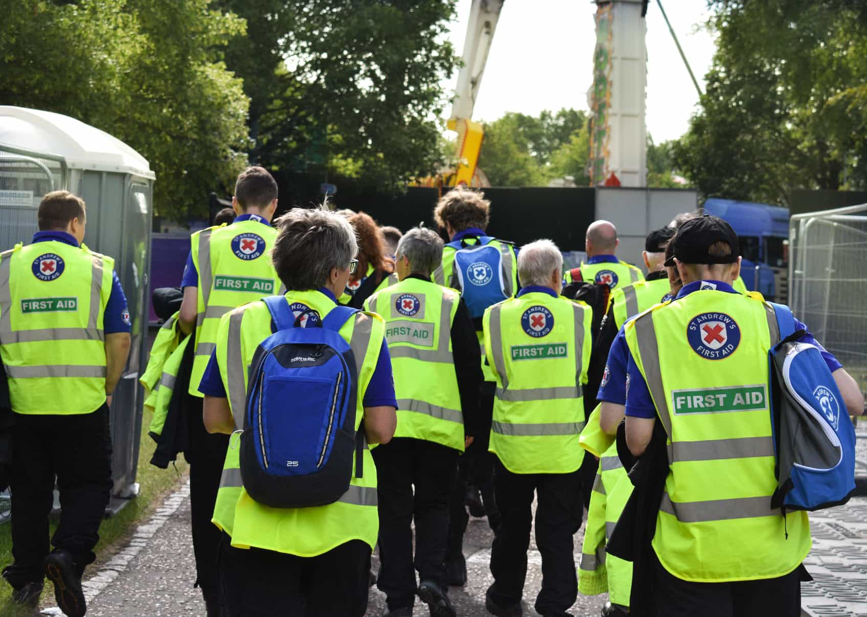 St Andrew's First Aid volunteers at an outdoor event