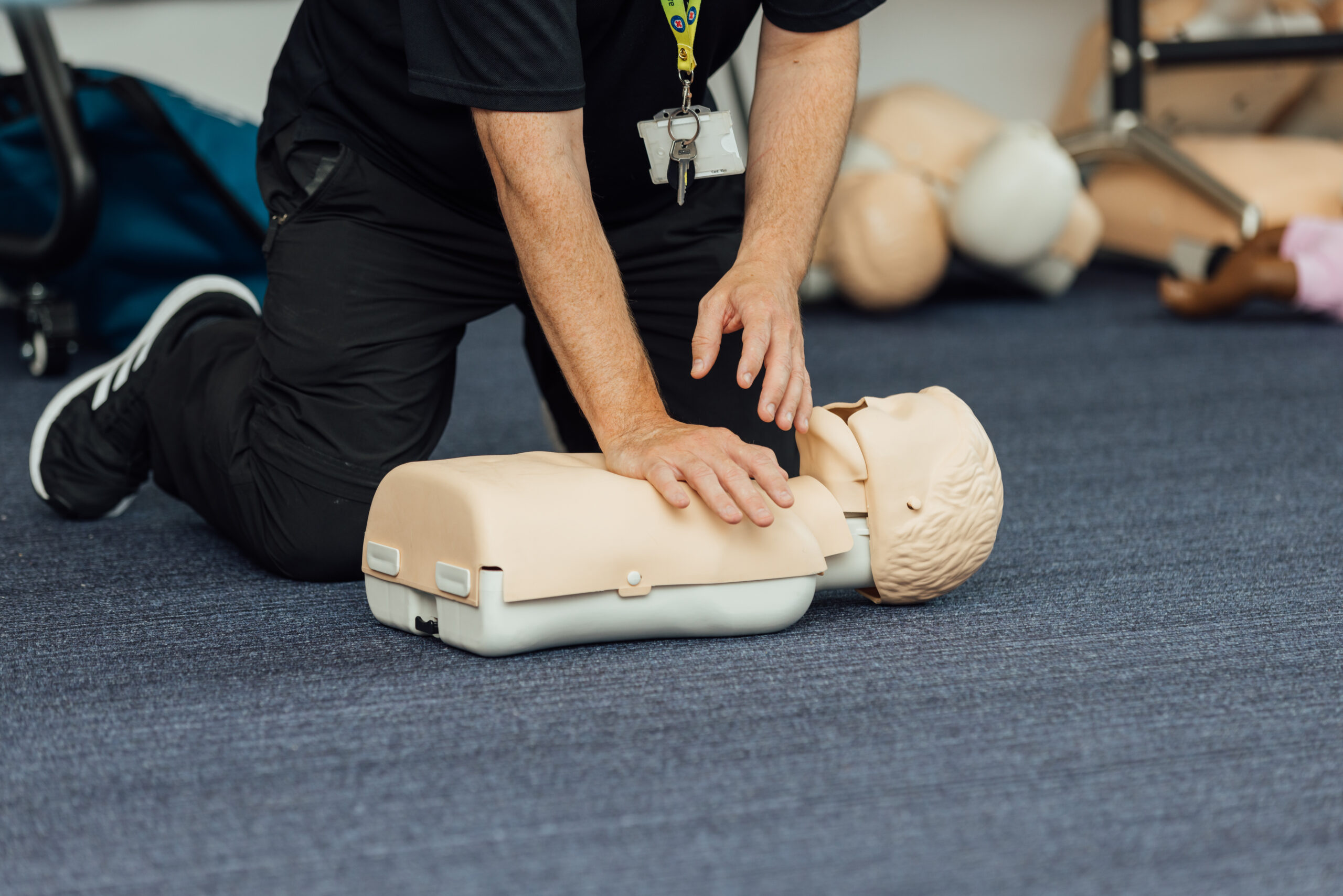 St Andrew's First Aid trainer teaching a first aid course