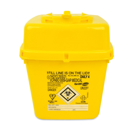 Sharps Container Yellow 4ltr