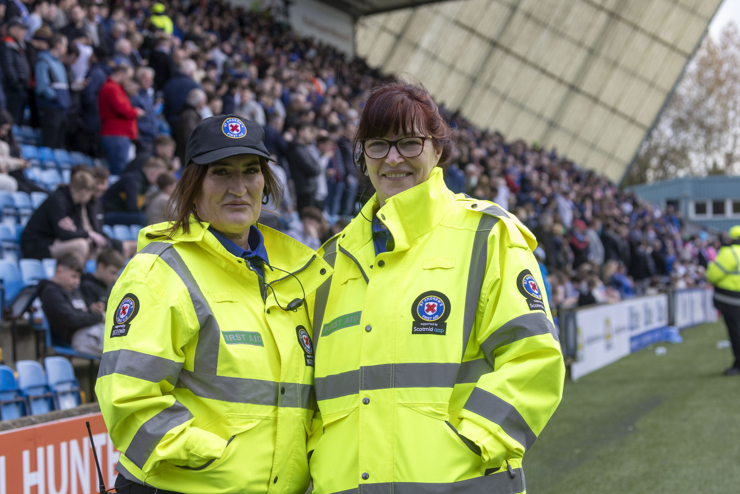 Volunteers at a Kilmarnock v Hearts match