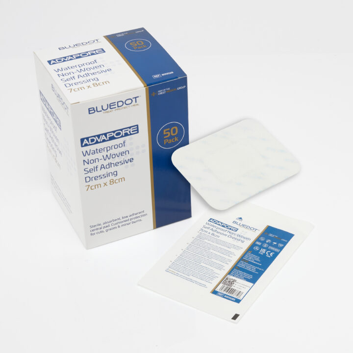 Advapore Waterproof Non-Woven Adhesive Wound Dressing 7cm x 8cm (Box 50)