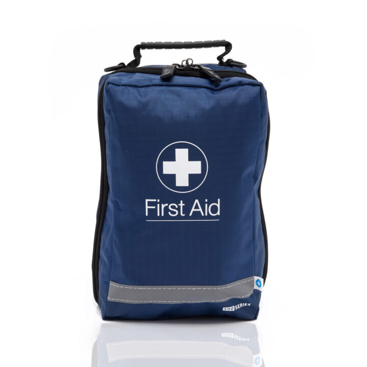 Essential Sports First Aid Kit in Blue Bag