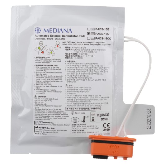Mediana HeartOn A16 Adult & Paediatric Defibrillator Pads with Quality Function
