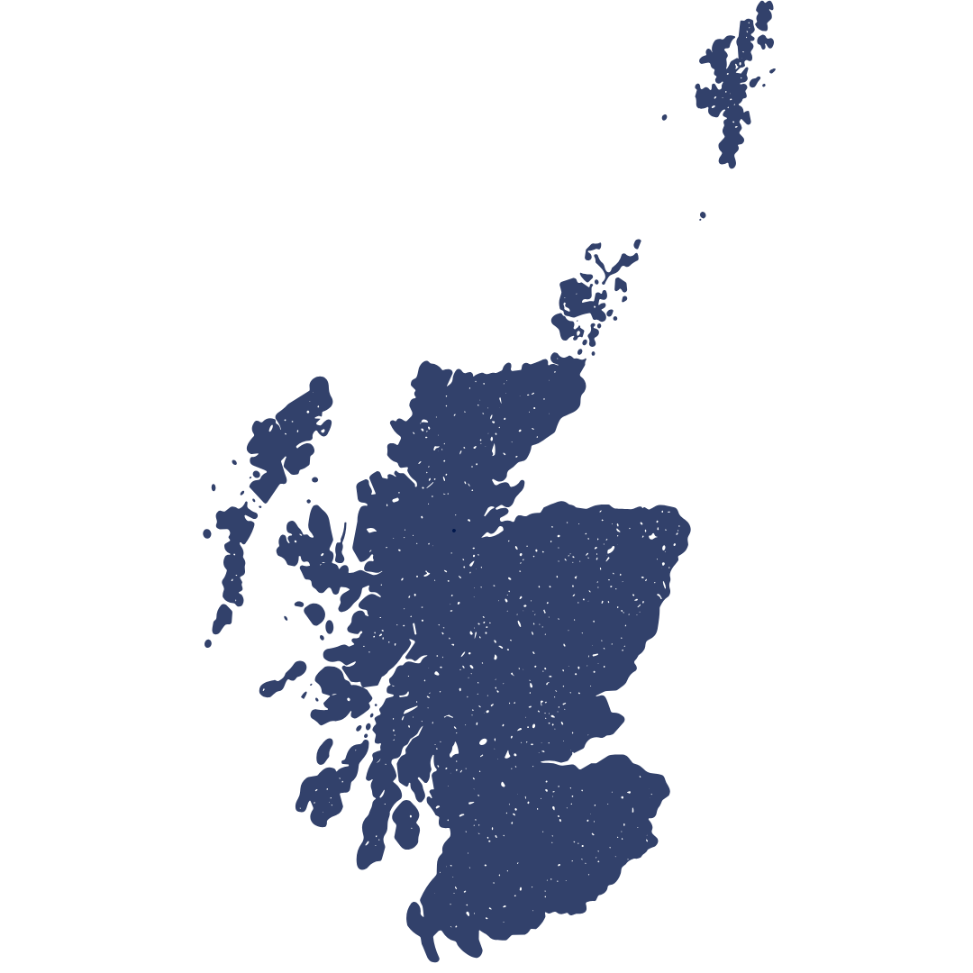 Map of Scotland showing St Andrew's First Aid training venues